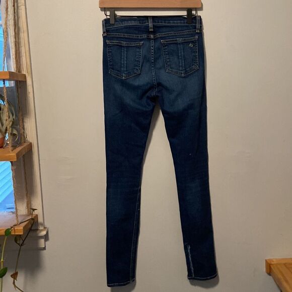 rag & bone Women's High Rise Jeans - Dark Blue skinny - Picture 4 of 10